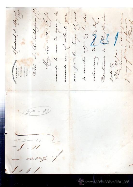 Commercial Letters: CARTA COMERCIAL. MADRID. FERROCARRILES DE MADRID A ZARAGOZA. MOVIMIENTO. 1905.