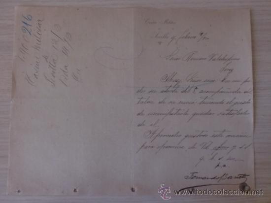 Lettres commerciales: CARTA COMERCIAL. SEVILLA. FEBRERO 1900. CASINO MILITAR DE SEVILLA.