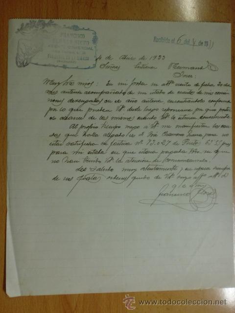 Gesch&auml;ftsbriefe: CARTA COMERCIAL. FREJENAR DE LA SIERRA. ABRIL 1933. FRANCISCO FLORES NIETO. AGENTE COMERCIAL.
