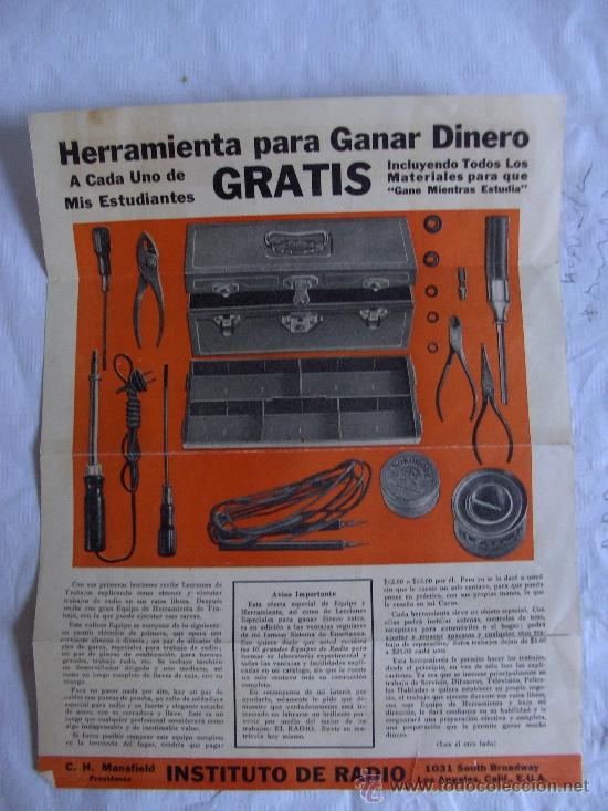 Gesch&auml;ftsbriefe: hoja folleto publicitario instituto de radio broadway los angeles california