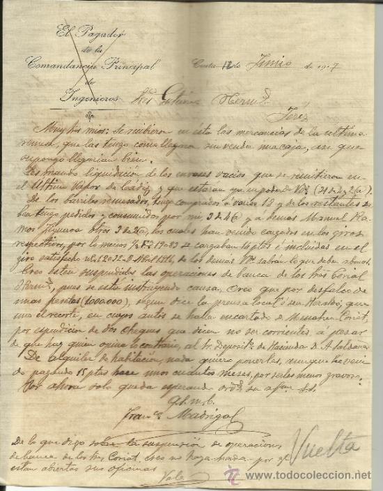 Cartas comerciais: CARTA COMERCIAL DE FRANCISCO MADRIGAL. CEUTA. 1917