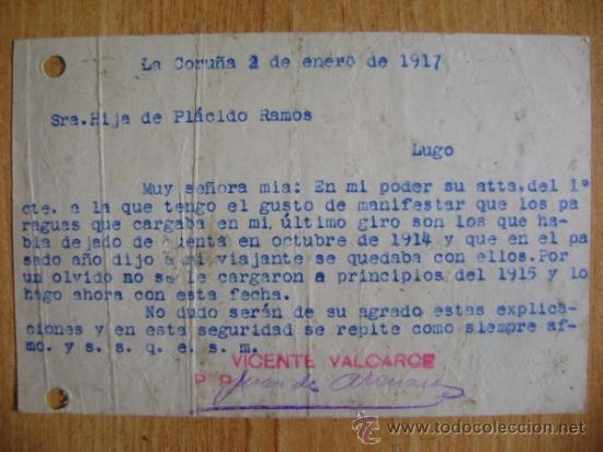Cartas comerciales: Postal comercial 1917, - Foto 1