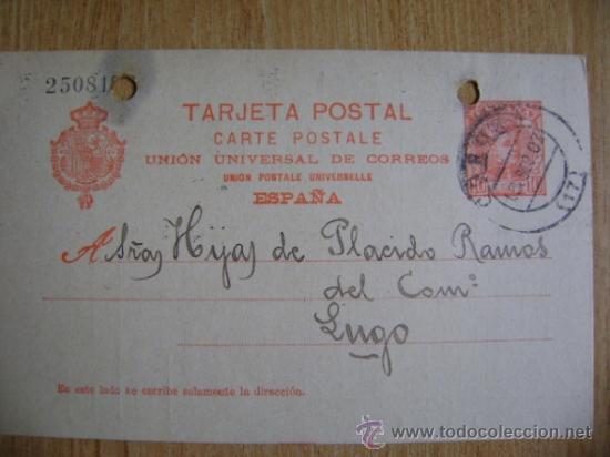 Cartas comerciales: Postal comercial 1907, &Aacute;ngel Ferrer, Bail&eacute;n - Foto 2