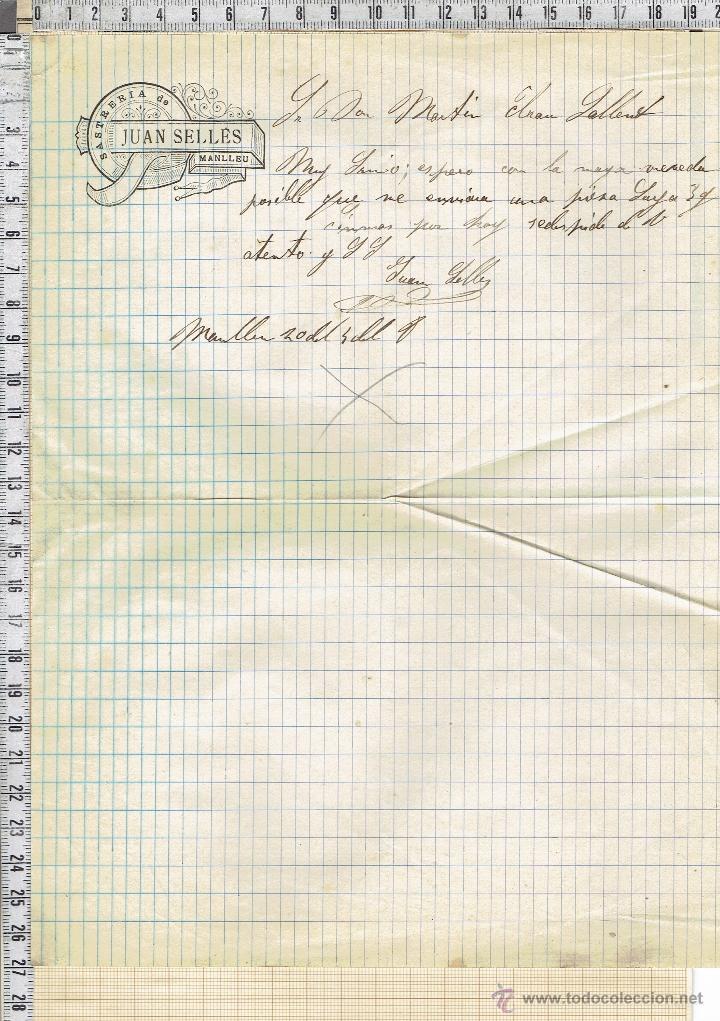 Cartas comerciales: CARTA COMERCIAL FECHADA EN MANLLEU 1909 - Foto 1