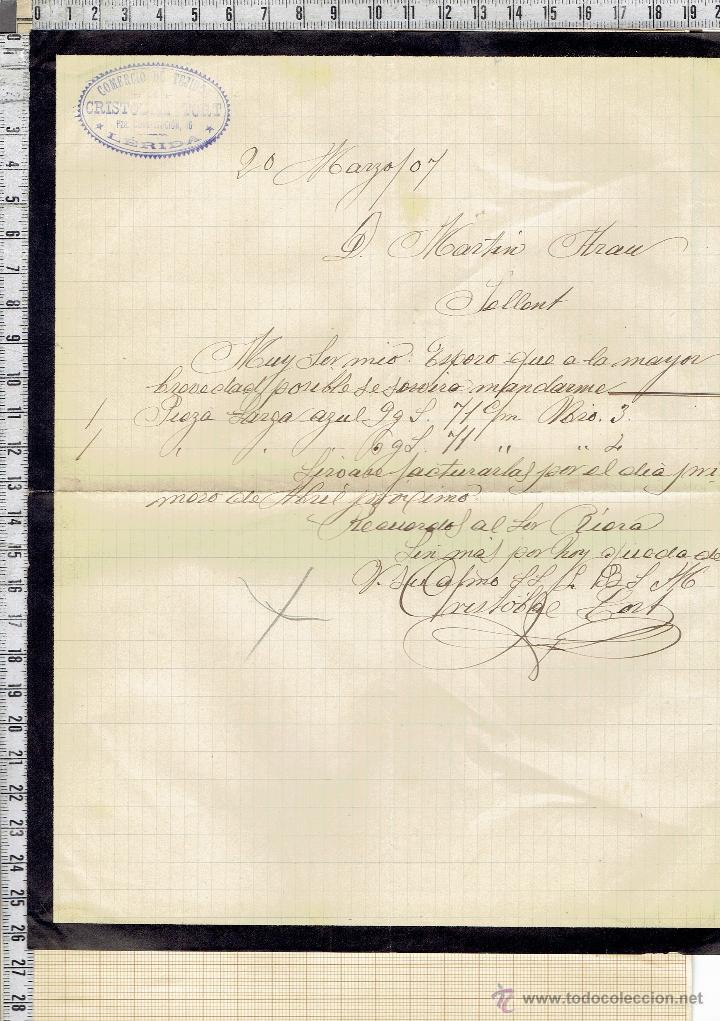 Cartas comerciales: CARTA COMERCIAL FECHADA EN LERIDA-1907. - Foto 1