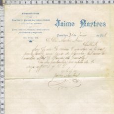 Cartas comerciales: CARTA COMERCIAL FECHADA EN GRANOLLERS-1908.. Lote 41193104