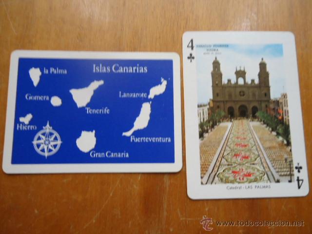 Cartas comerciales: carta suelta de vistas de las islas canarias, fournier, perfecto estado,