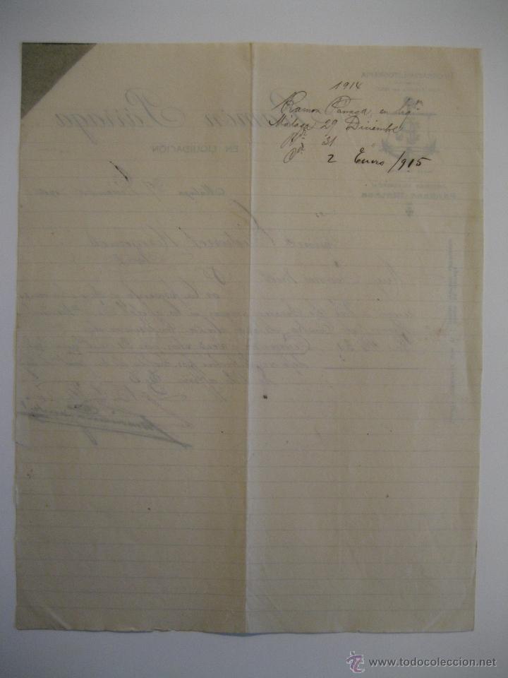 Cartas comerciales: RAM&Oacute;N P&Aacute;RRAGA, M&Aacute;LAGA 1914. - Foto 2