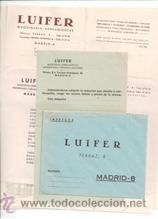 Lettres commerciales: Varios documentos Luifer 1961, maquinaria, herramientas, Madrid
