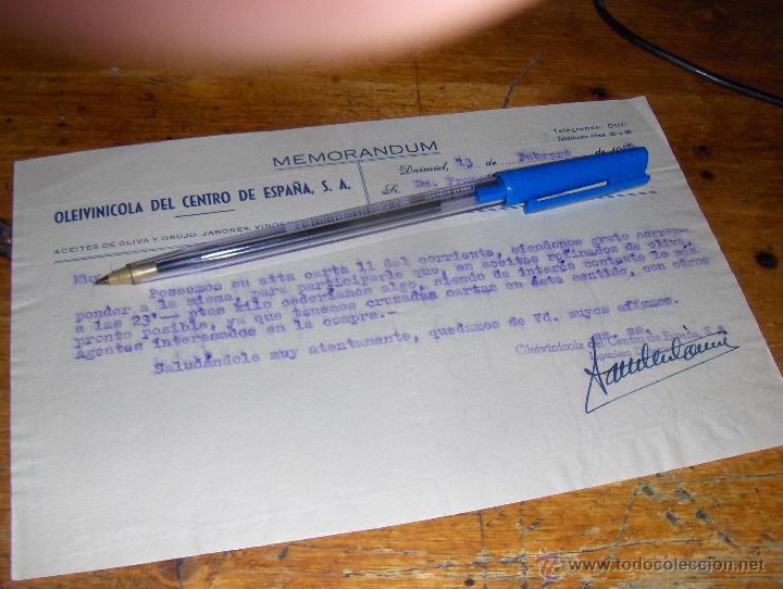 Cartas comerciais: OLEIVINICOLA DEL CENTRO DE ESPA&Ntilde;A, DAIMIEL, CIUDAD REAL.