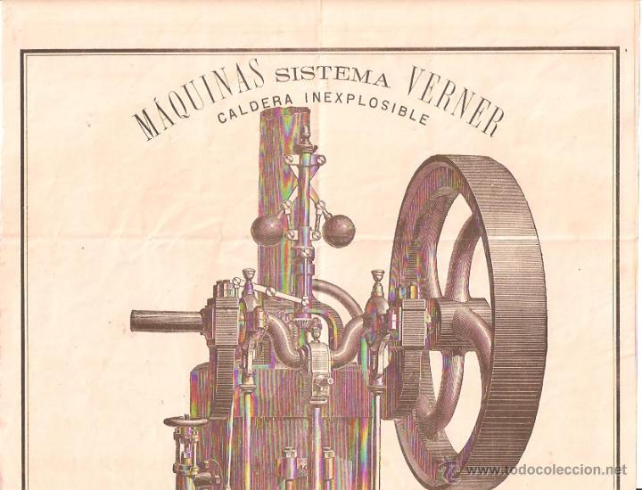 Commercial Letters: Publicidad de Maquina sistema Verner. Caldera. Leon y Quintana. 28x 44 cms. A&ntilde;os 40- Vell i Bell