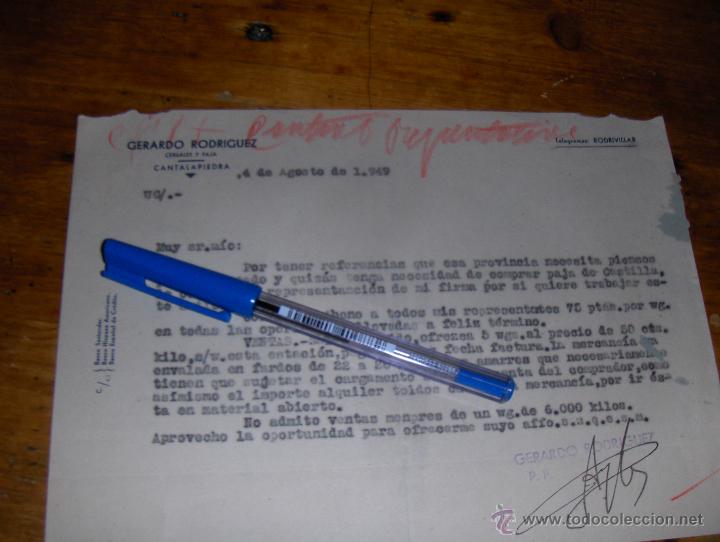 Cartas comerciais: GERARDO RODRIGUEZ, CEREALES Y PAJA. CANTALAPIEDRA.