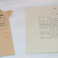 Cartas comerciales: CARTA POR MOROSIDAD CON SOBRE, AGENCIA TREN, UNION ESPAÑOLA DE COMERCIO, 1961. Lote 44618819