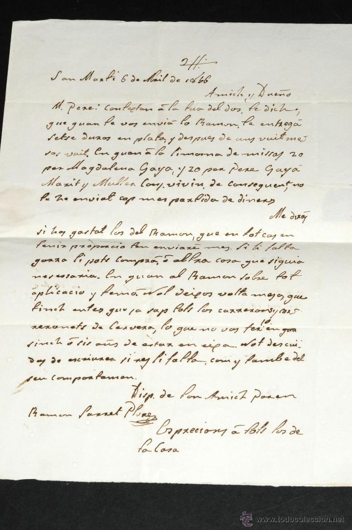 Cartas comerciales: ANTIGUA CARTA DE 1846 - Foto 1