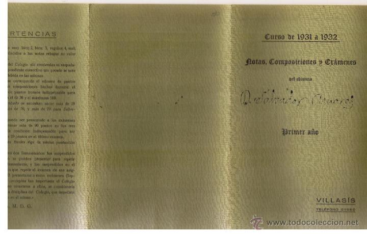 Gesch&auml;ftsbriefe: CARTILLA DE CALIFICACION. CURSO 1931 A 1932 Y OTROS DOCUMENTOS. VER ADICIONAL. SEVILLA 1932 (TTRO4)