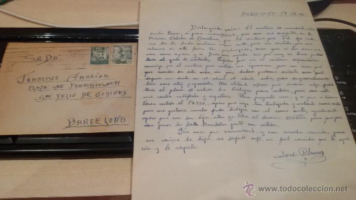 Lettres commerciales: SOBRE Y CARTA FRANCISCO GARRIGA - SANT FELIU DE GODINAS - BARCELONA 1945