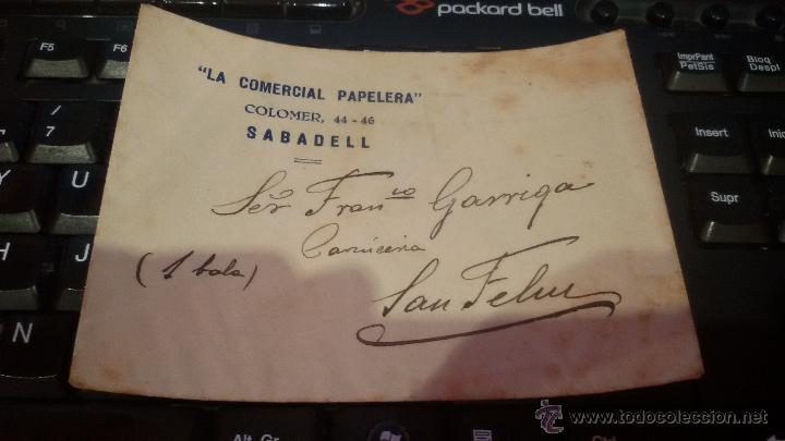 Lettres commerciales: SOBRE PARA CARTA LA COMERCIAL PAPELERA - SABADELL