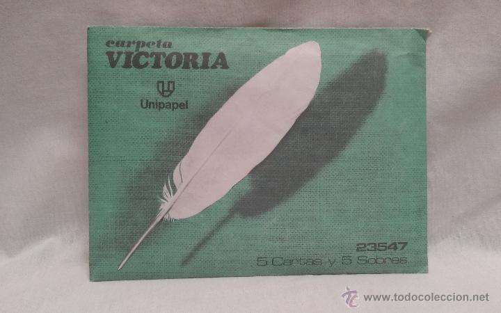 Lettres commerciales: CARPETA VICTORIA CON 4  CARTAS Y 7 SOBRES