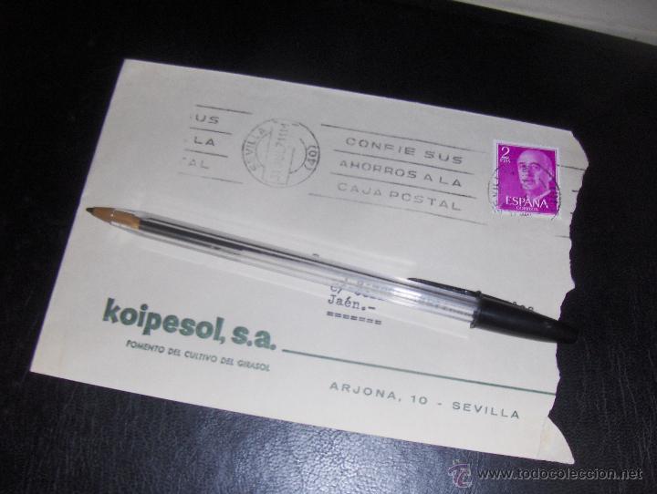 Gesch&auml;ftsbriefe: ACEITE, KOIPESOL SA, FOMENTO DEL CULTIVO DEL GIRASOL, SEVILLA. SOBRE COMERCIAL.