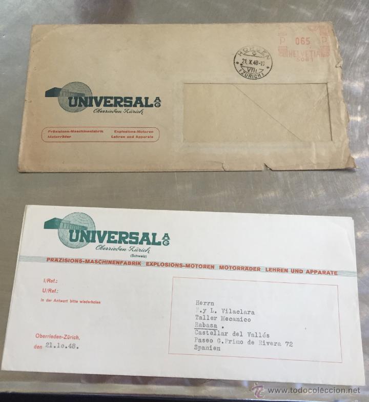 Lettres commerciales: Carta original de la marca de motos universal A/G