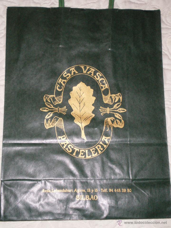Cartas comerciales: LOTE DE  DOS CARTAS-MENU Y BOLSA DE LA CASA VASCA - Foto 2