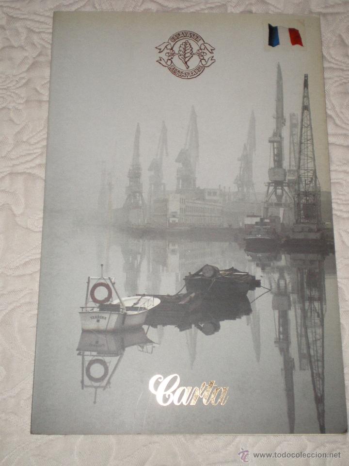 Cartas comerciales: LOTE DE  DOS CARTAS-MENU Y BOLSA DE LA CASA VASCA - Foto 3