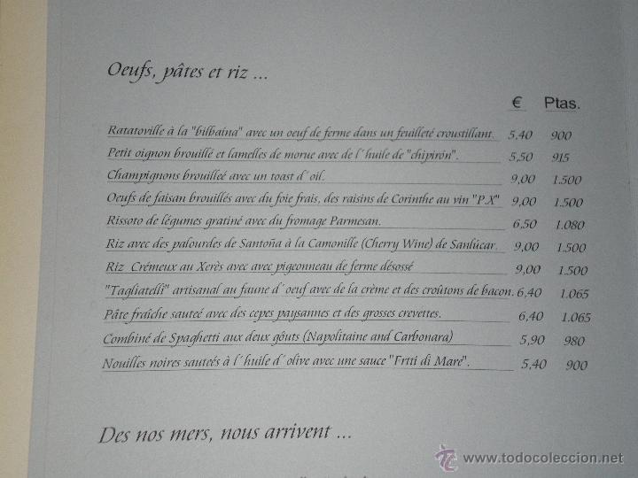 Cartas comerciales: LOTE DE  DOS CARTAS-MENU Y BOLSA DE LA CASA VASCA - Foto 5