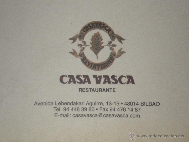 Cartas comerciales: LOTE DE  DOS CARTAS-MENU Y BOLSA DE LA CASA VASCA - Foto 6