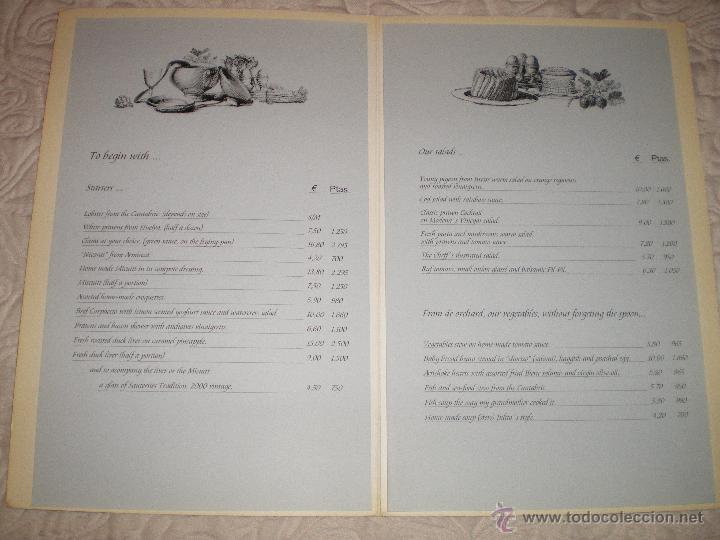 Cartas comerciales: LOTE DE  DOS CARTAS-MENU Y BOLSA DE LA CASA VASCA - Foto 8
