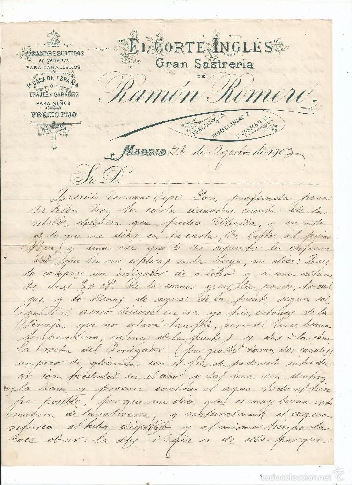 1903 - el corte inglés - gran sastrería de ramó - Vendido en Venta Directa  - 55100092