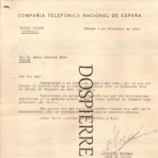 Cartas comerciales: CARTA COMERCIAL, COMPAÑÍA TELEFÓNICA NACIONAL ESPAÑA, OVIEDO , 1954