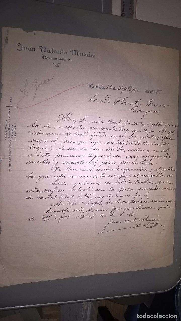 Cartas comerciales: Tudela. Juan Antonio Muz&aacute;s. 1925