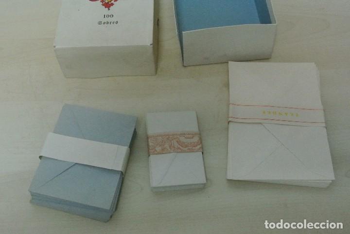 Cartas comerciales: ANTIGUA CAJA CON SOBRES - Foto 3