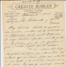 Cartas comerciales: CARTA COMERCIAL ÚBEDA -JAÉN- DE CREDITO ROBLES 1927
