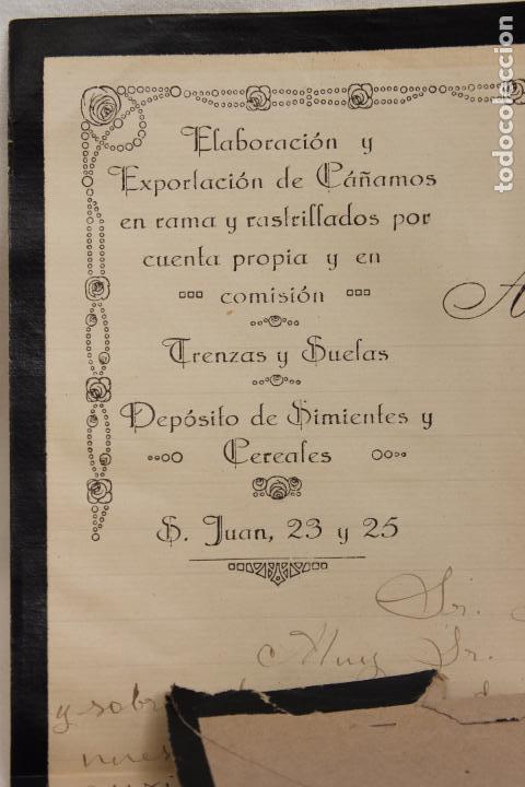 Cartas comerciales: SOBRE Y CARTA 1923 ANTONIO IBA&Ntilde;EZ LATORRE, CATRAL, EXPORTACION DE CA&Ntilde;AMOS, TRENZAS Y SUELAS, ALICANT