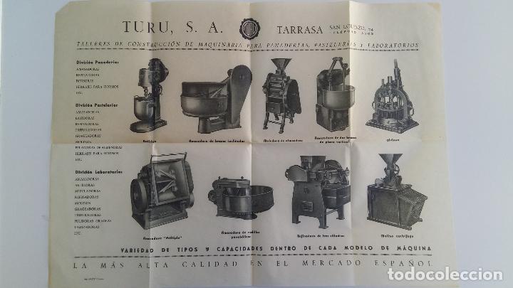 Commercial Letters: PUBLICIDAD TURU. MAQUINAS PARA PANADERIAS, PASTELERIAS Y LABORATORIOS. TARRASA