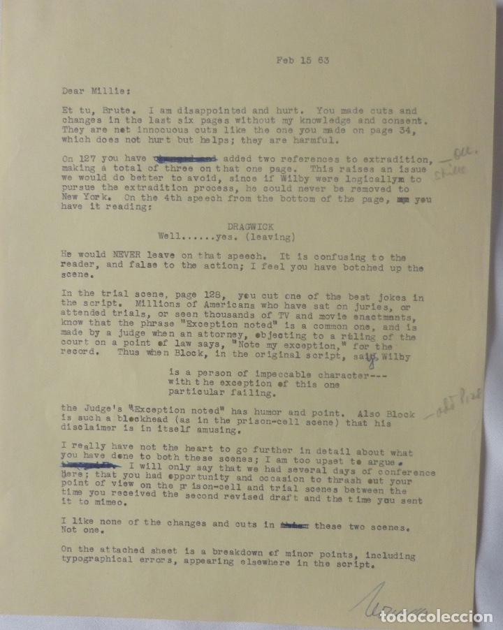 Cartas comerciales: Marc Brandel signed letter/22nd October,1968 - Foto 1