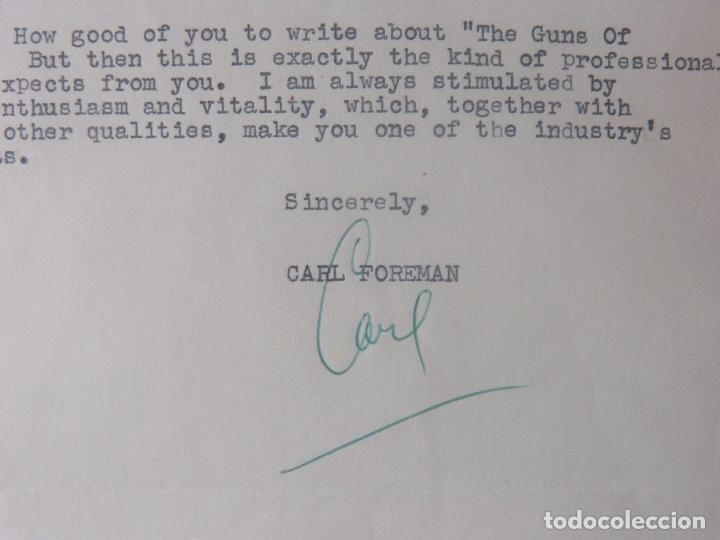 Cartas comerciales: Carl Foreman signed letter/1961 - Foto 4