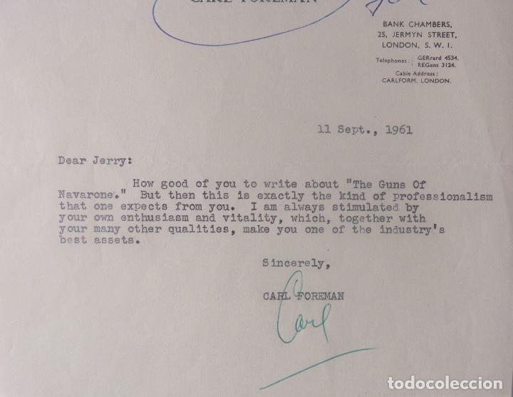 Cartas comerciales: Carl Foreman signed letter/1961 - Foto 5