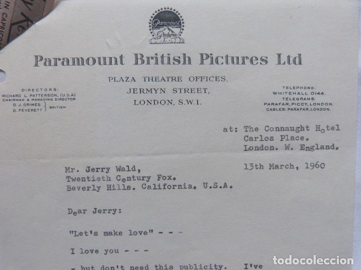 Cartas comerciales: Ray Stark signed letter,1960, Paramount British pictures. - Foto 5