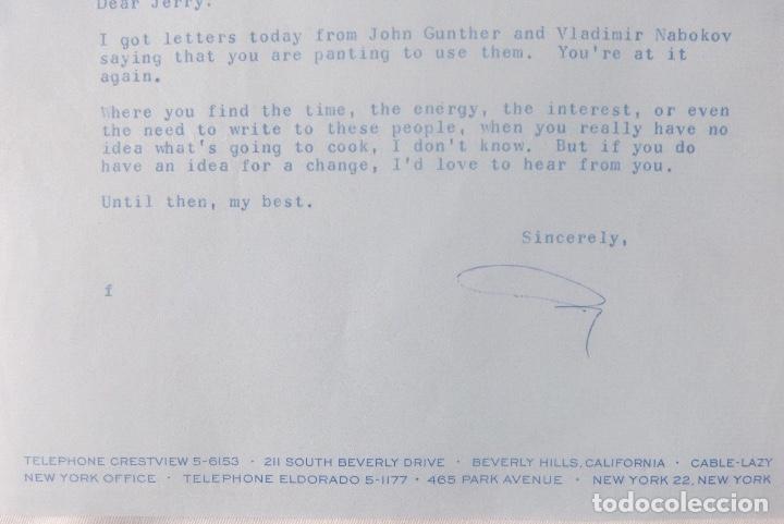 Cartas comerciales: Irving Paul Lazar letter signed/1960 - Foto 3