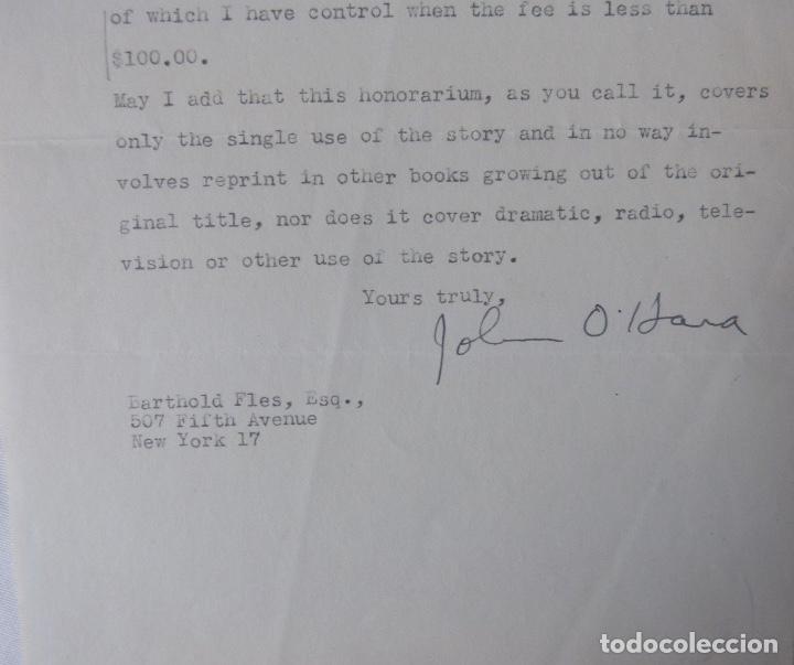 Cartas comerciales: John O&acute;hara letter signed/1947 - Foto 4