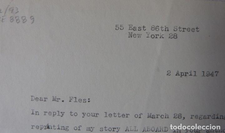 Cartas comerciales: John O&acute;hara letter signed/1947 - Foto 5