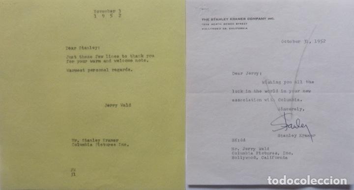 Cartas comerciales: Stanley Kramer signed letter with response, October 31, 1952 - Foto 2