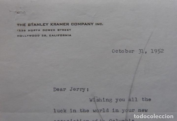 Cartas comerciales: Stanley Kramer signed letter with response, October 31, 1952 - Foto 4
