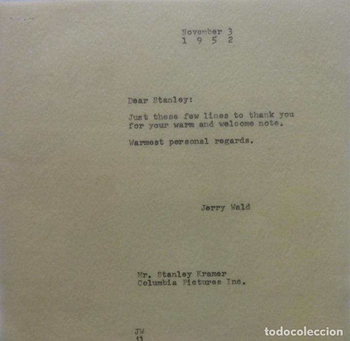 Cartas comerciales: Stanley Kramer signed letter with response, October 31, 1952 - Foto 5