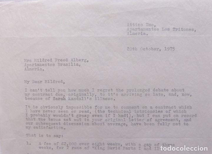 Cartas comerciales: Norman Rodway signed letter, 20th October, 1975 - Foto 3