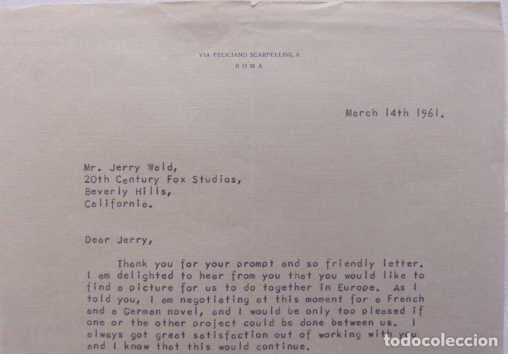 Cartas comerciales: Curtis Bernhardt signed letter, March 14th, 1961 - Foto 2