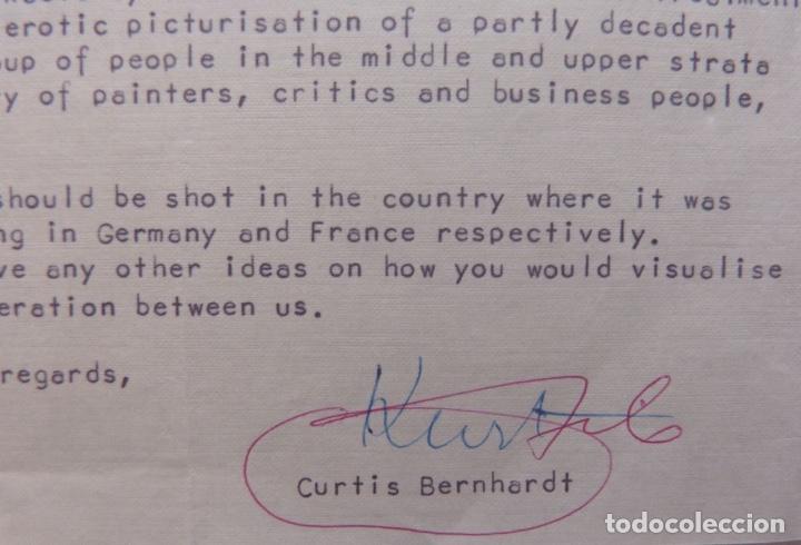 Cartas comerciales: Curtis Bernhardt signed letter, March 14th, 1961 - Foto 3