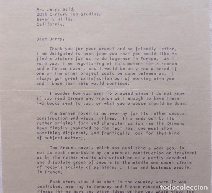 Cartas comerciales: Curtis Bernhardt signed letter, March 14th, 1961 - Foto 4